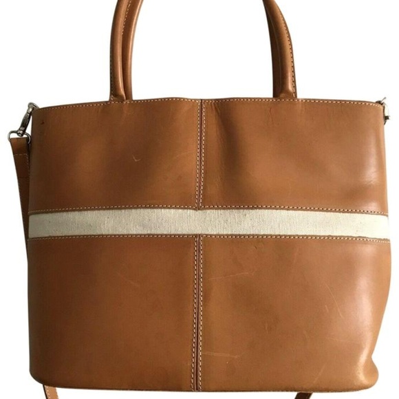 GUIA Medium Tan Leather Crossbody Bag - Picture 1 of 8